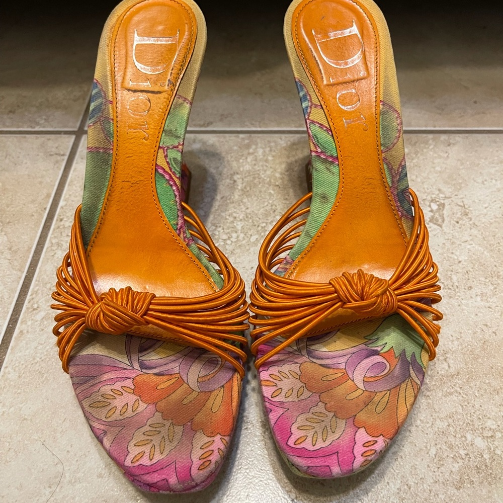 Vintage Dior Wedge Sandals